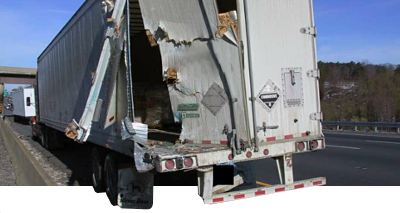 Rear End Crash Trailer Damage